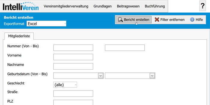 Berichte Berichte in IntelliVerein
