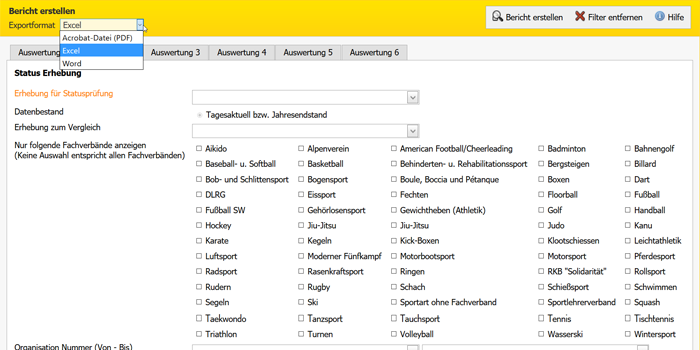 Verbandsverwaltung Bestandserhebung Verbandsverwaltung Bestandserhebung
