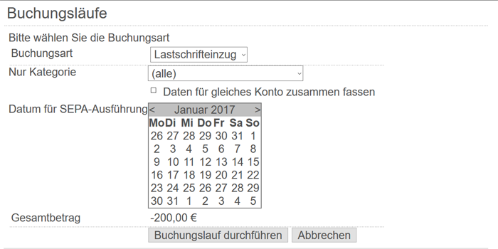 Übersicht Buchhaltung in IntelliCourt
