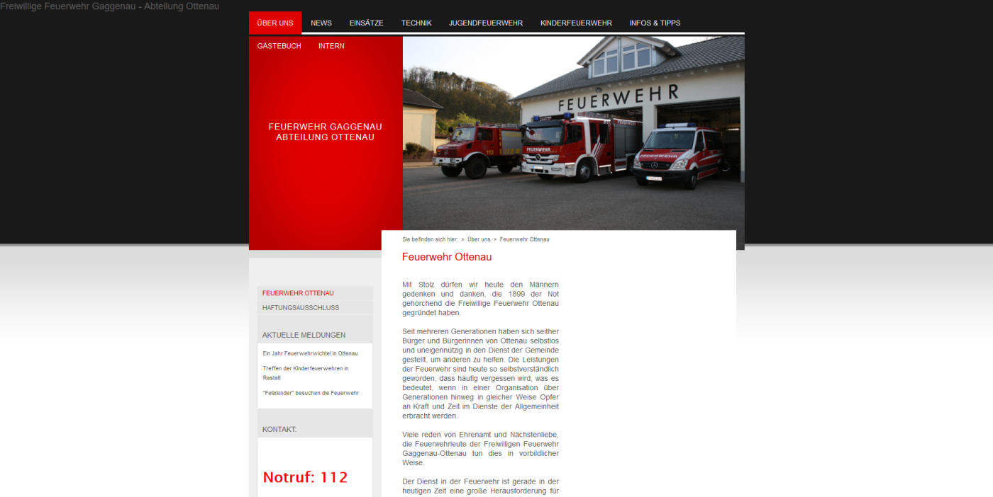 Designbeispiel Feuerwehr Gaggenau