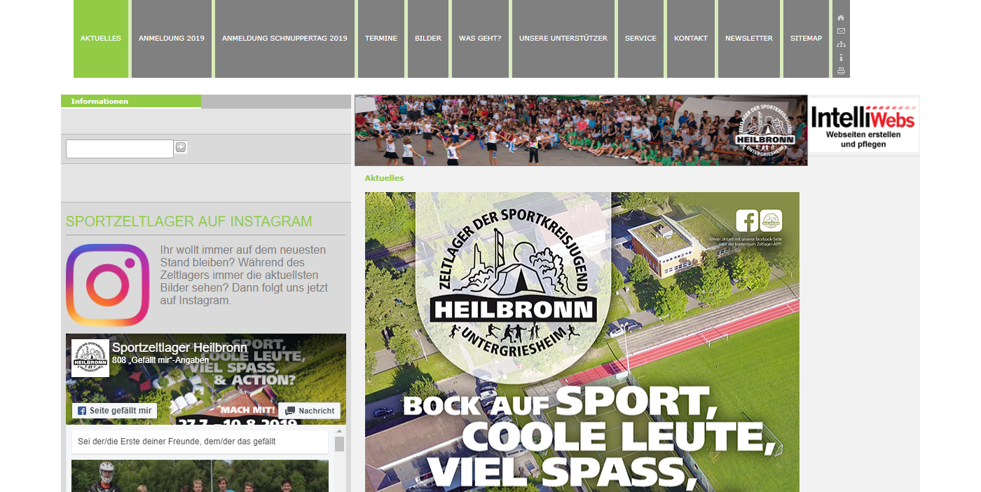 Designbeispiel Zeltlager Sportkreis Heilbronn