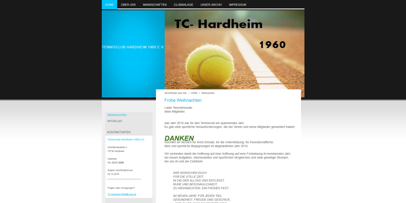 Designbeispiel TC Hardheim