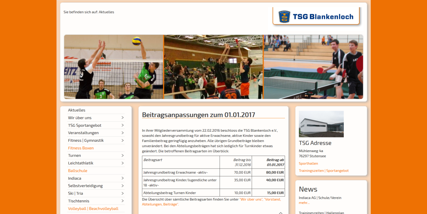 Designbeispiel TSG Blankenloch