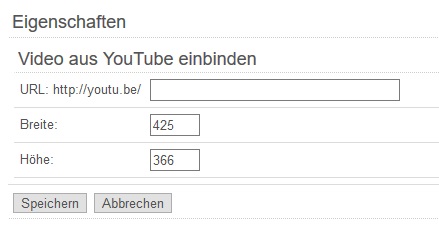 Youtube-Video einbinden