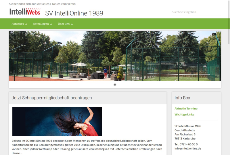 Desktopansicht eines responsiven Layouts