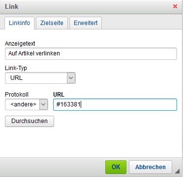 Auf eine Blogartikel ID verlinken