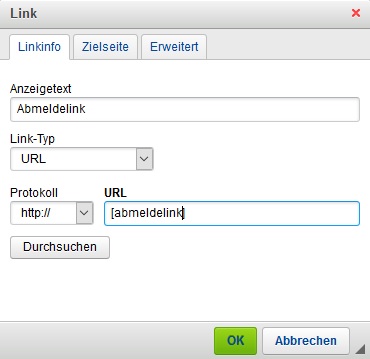 DSGVO-konformen Abmeldelink im Newsletter