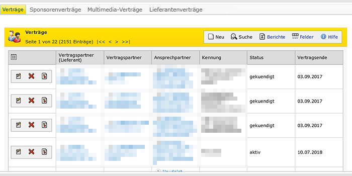 Verbandsverwaltung Vertragsverwaltung