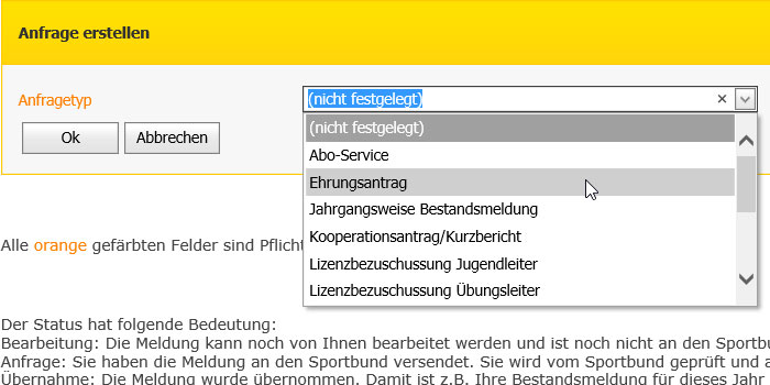 Verbandsverwaltung Mitgliederportal