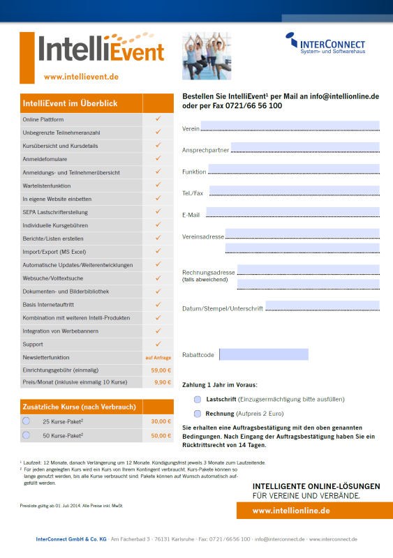 IntelliEvent bestellen