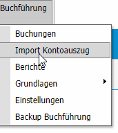 Import Kontoauszug in Buchhaltung IntelliVerein