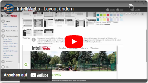YouTube-Video IntelliWebs Layout ändern