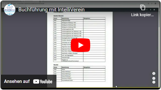 YouTube-Video Buchführung mit IntelliVerein