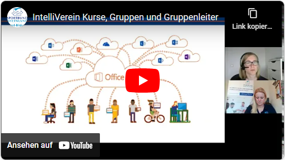YouTube-Video IntelliVerein Kurse, Gruppen, Gruppenleiter