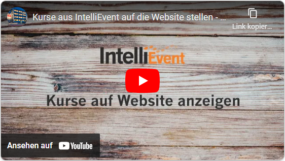 YouTube-Video Kurse aus IntelliEvent auf die Website stellen
